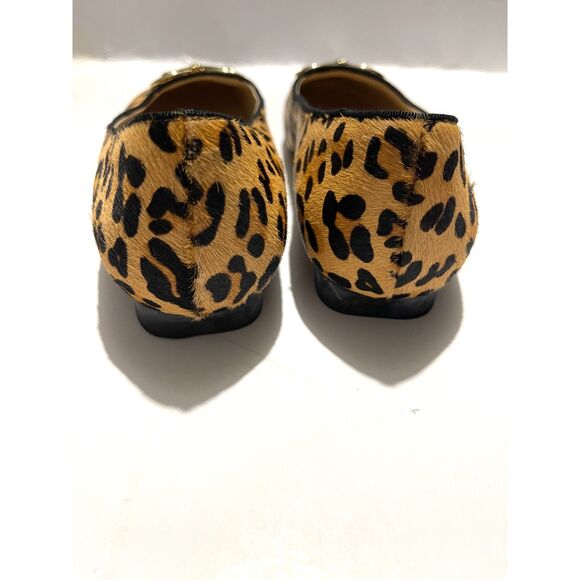 Adrienne Vittadini Ballet flats animal prints brown loafers comfy women's 8 - Picture 3 of 8